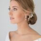 Harlow Pearl CZ Drop Bridal Earrings