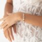 Pearl CZ Florette Bridal Bracelet