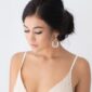 Melody Rose Gold Statement Bridal Earrings