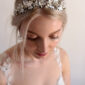 Crystal Pearl Embellished Bridal Crown Tiara
