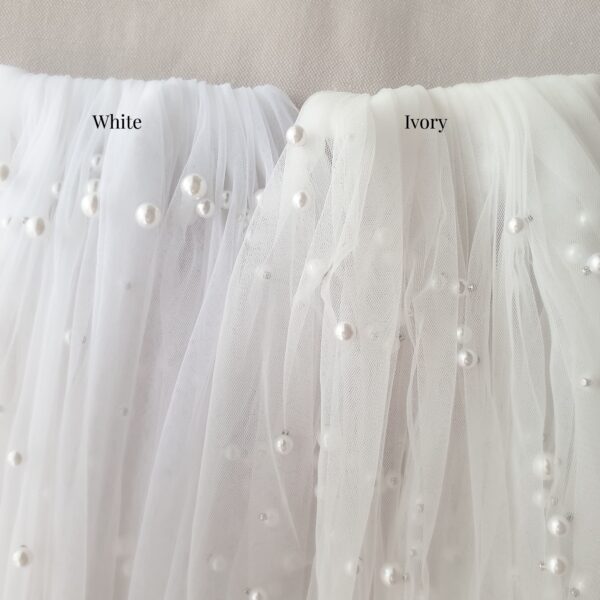 Darling Pearl Elbow Length Wedding Veil - Little White Couture