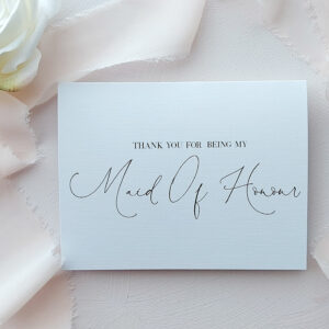 "Thank you for being My Maid of Honour" Gift Card
