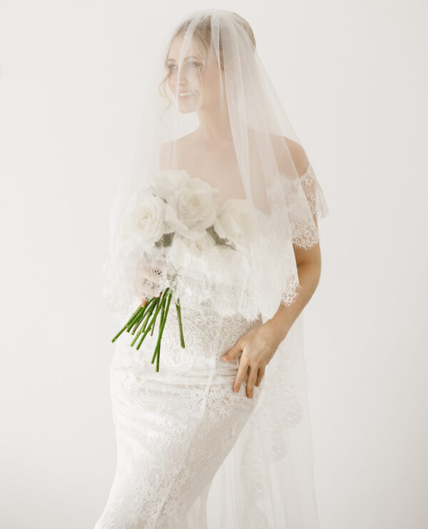 Two Tier Eyelash Wedding Veil