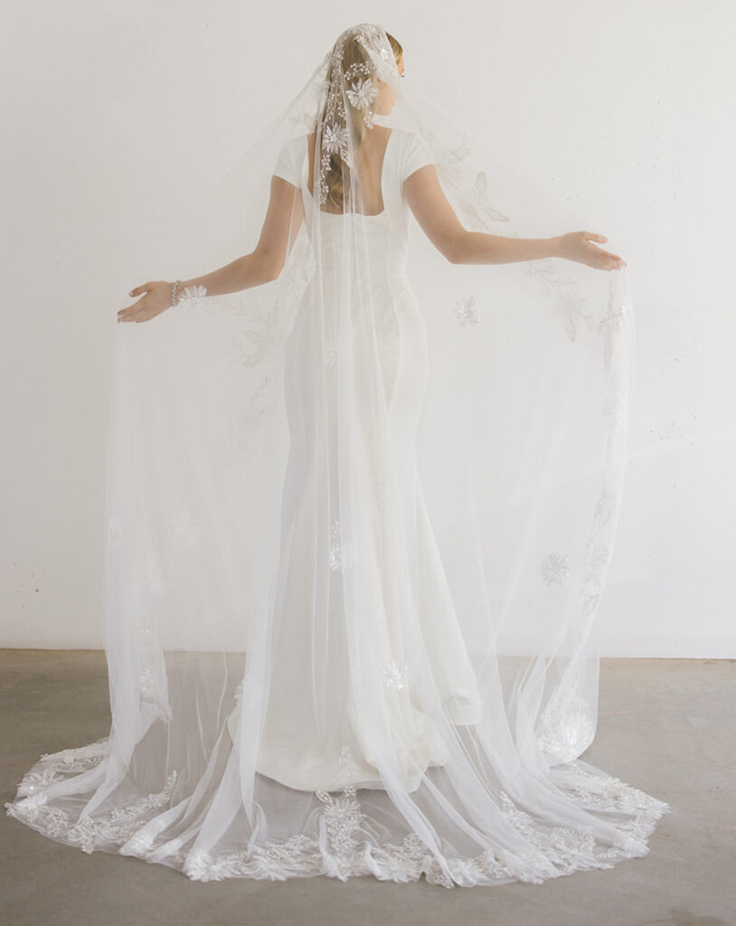 Sierra Embellished Wedding Veil - Little White Couture