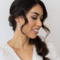 Waterlily Drop Bridal Earrings