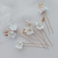 Jolie Flower Bridal Hairpins Gold 5