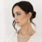 Kaya Teardrop Silver CZ Bridal Earrings