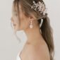 Rose Gold Statement Bridal Earrings