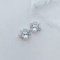 Pearl Stud CZ Bridal Earrings