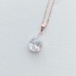 Rose Gold Simple Diamond Drop Necklace