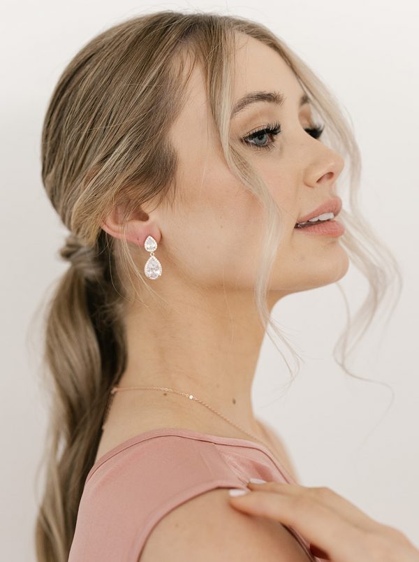 Rose Gold Bridesmaid Earrings