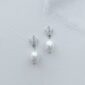 Karis Silver Pearl Bridal Earrings