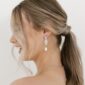 Chantelle Pearl Drop Chandelier CZ Bridal Earrings