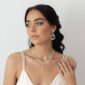 Gold Pearl Harlow Bridal Necklace