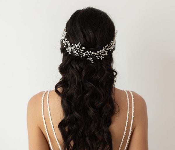 Crystal Pearl Wedding Hairvine