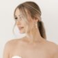 Rose Gold Kaya Teardrop Bridal Earrings