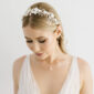 Ebony Rose Gold Floral Bridal Headpiece