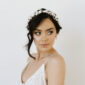 Ebony Rose Gold Floral Bridal Headpiece