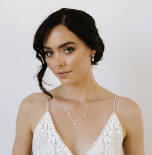 Alexa Gold Bridesmaid Necklace Set