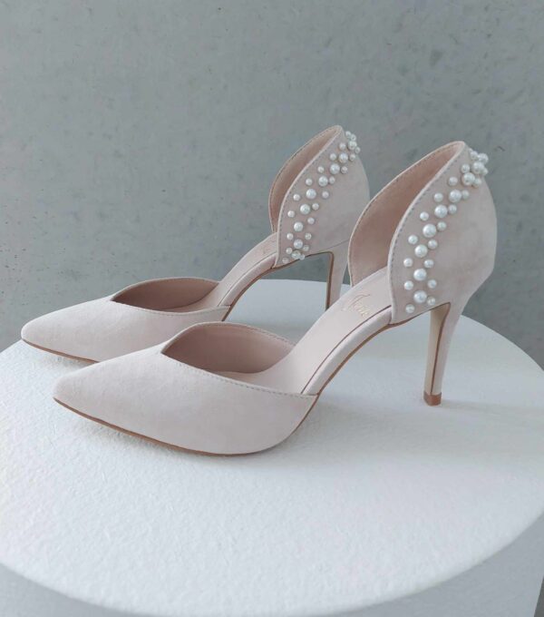 Tulip Pearl Nude Bridal Shoes