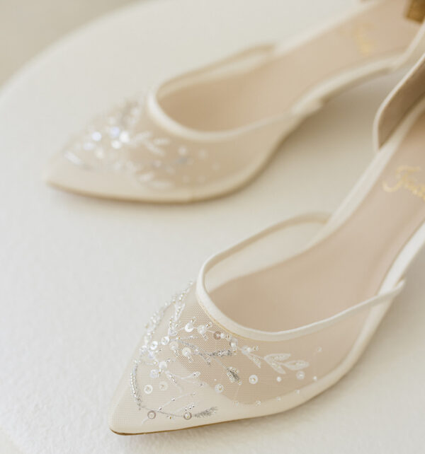 Flo Embroidered Floral Bridal Shoes