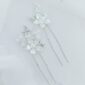 Floral Silver Bridal Hairpins Phoebe