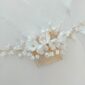 Gold Maisie Pearl Floral Bridal Haircomb