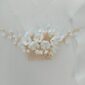 Gold Maisie Pearl Floral Bridal Haircomb
