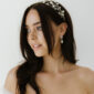 Adelaide Cz Pearl Teardrop Bridal Earrings