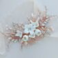 Rose Gold Luxe Blossom Bridal Haircomb 2