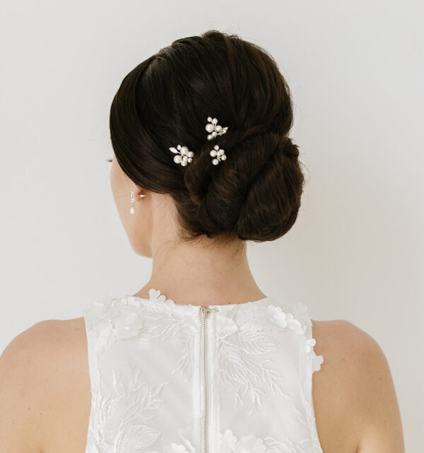 Pearl Cluster Bridal Hairpins