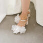 Florence Flower Bridal Block Heel Shoes