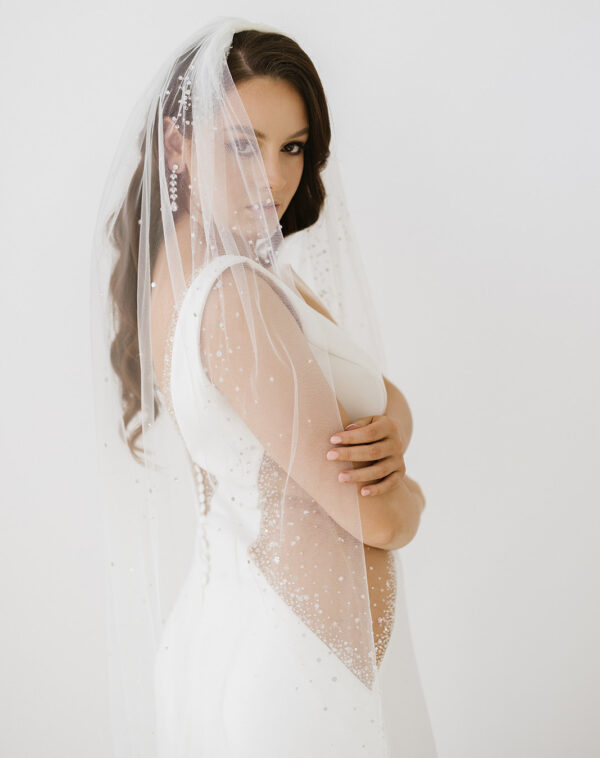 Aura Crystal Edge Wedding Veil