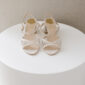 Ellie Crystal Ivory Block Bridal Shoes