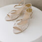 Ellie Crystal Ivory Block Bridal Shoes