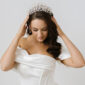 Zara Royal Pearl CZ Bridal Crown