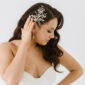 Milani Gold CZ Leaf Bridal Hairclip