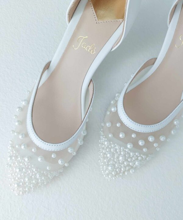 Gia Pearl Pointed Bridal Shoes Top