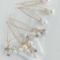 Divine Pearl Bridal Hairpins Yellow Gold