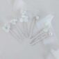 Silver Flower Pearl Bloom Bridal Hairpins