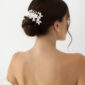Ember Silver Floral Bridal Hair Clip