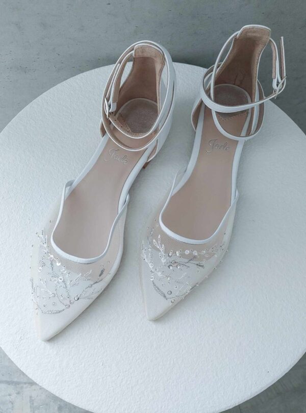 White Flo Bridal Flats