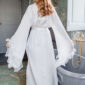 Bria Silk Ruffle Bridal Robe