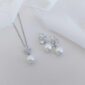 Kenzie CZ Pearl Bridal Earrings Necklace