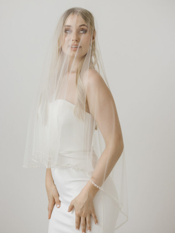 Lia Pearl Edge Two Tier Wedding Veil