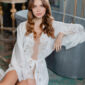 Bianca Silk Lace Bridal Robe